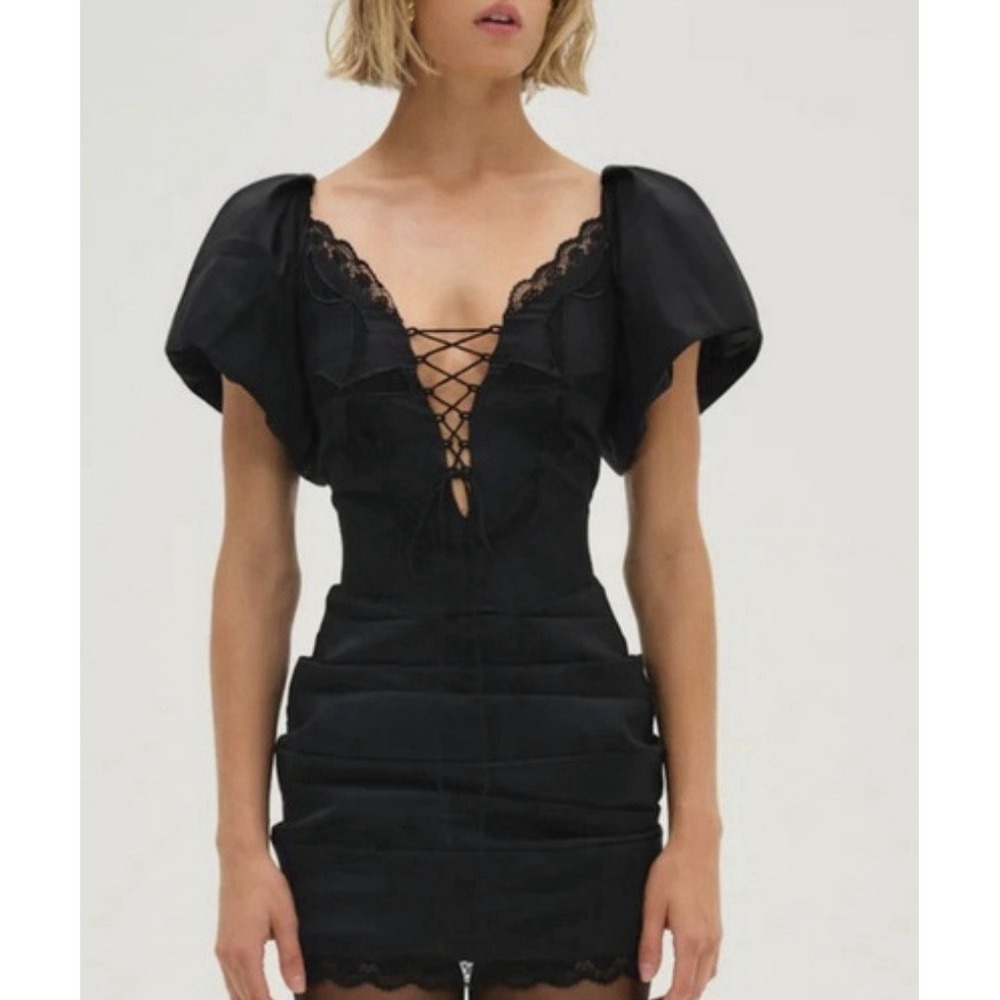NWT For Love & Lemons singrid mini dress Women's Large Retail $298
